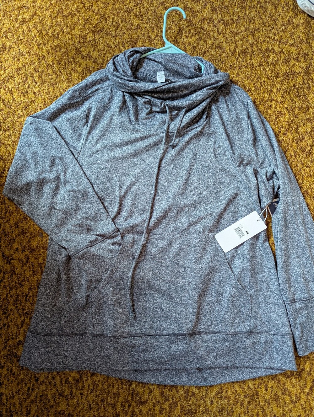 3X NWT Cowl Neck Active Long Sleeve Layer With Pockets Balance Collection